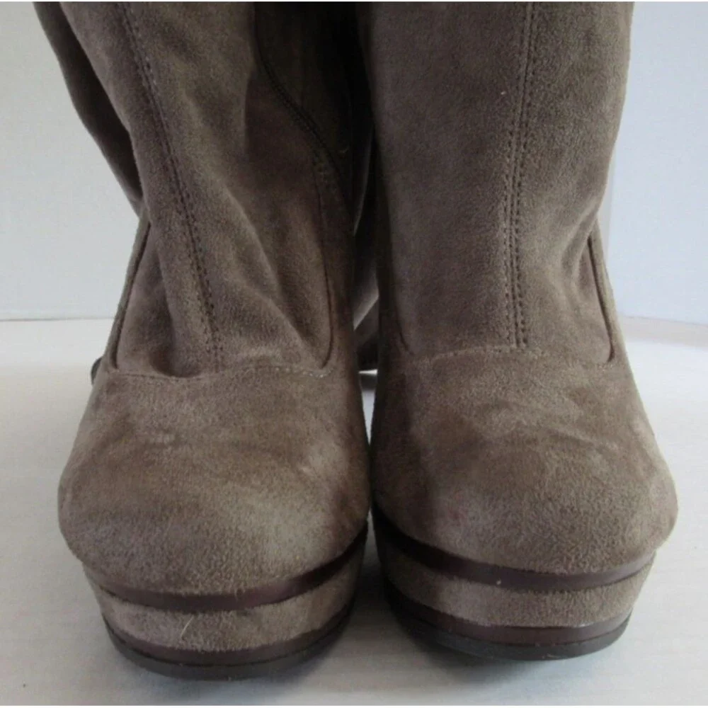 Jennifer Lopez JLO JLLISETTE GREY Over the Knee Faux Suede Platform Boots 9M - Picture 6 of 14